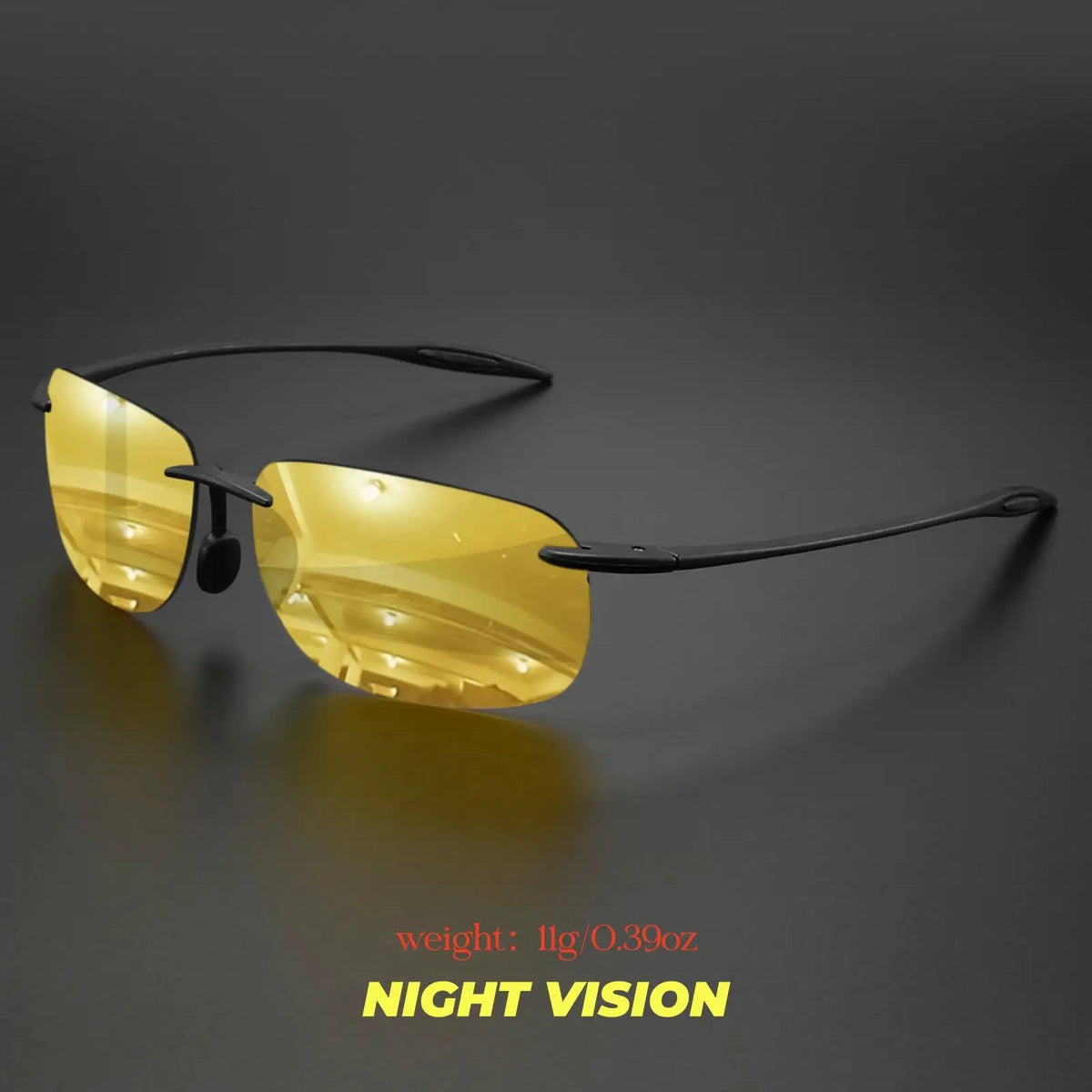 Ultra Light 11g TR90 Frameless Polarized Sunglasses - Flexible & Comfort Fit, Square Shape for Driving, Fishing, Outdoor