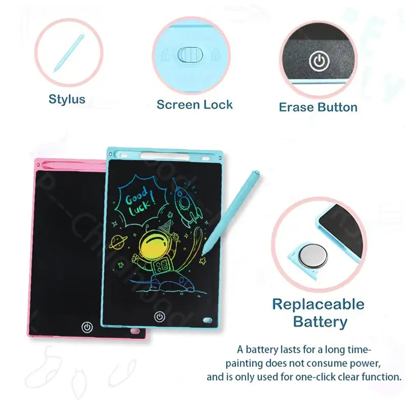 8.5" Drawing Board LCD Writing Tablet For Kids Boy Girl Montessori Educational Toys Student Magic Blackboard Birthday Xmas Gift