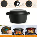 Black Cast Iron Dutch Oven