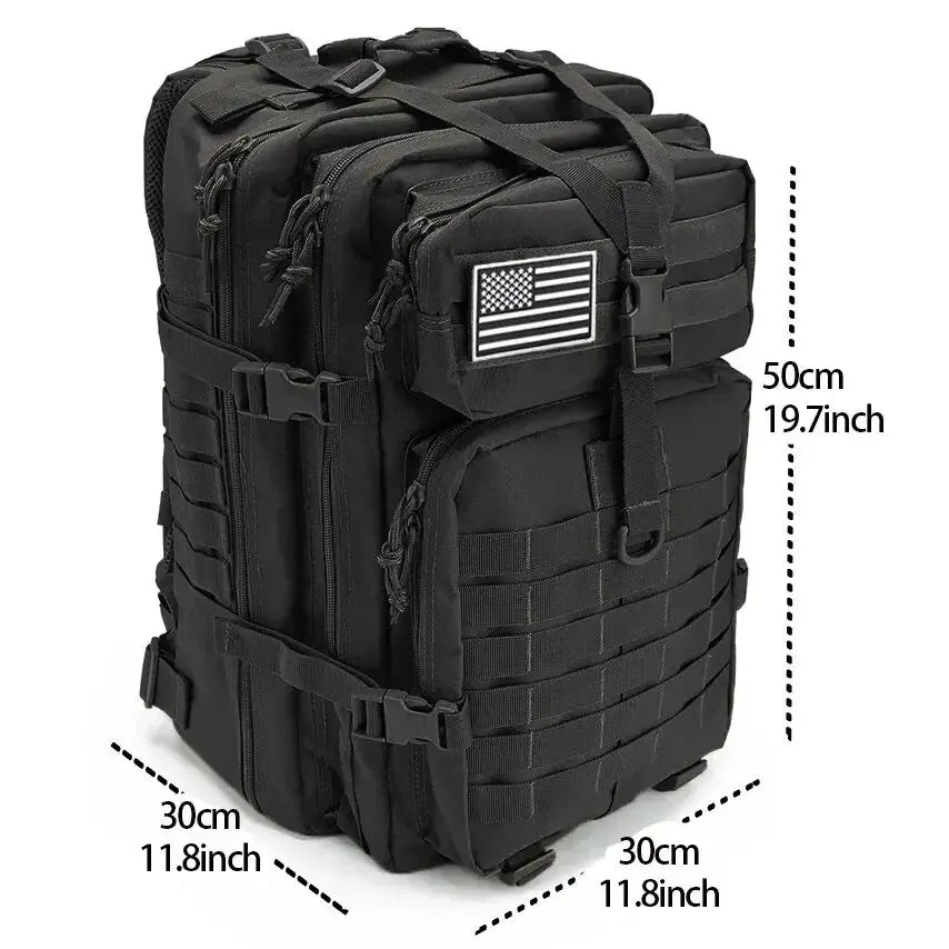QTQY 50L Mens Tactical Backpack For Outdoor Survival Gear