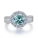 Moissanite Ring in Sterling Silver Carat MMELD