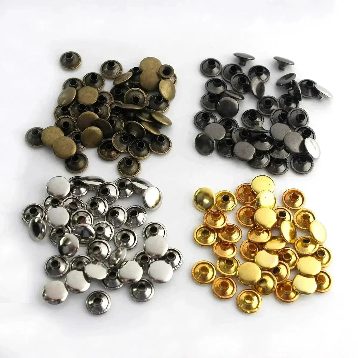 Metal Rivets Round Rivet Set For Leather Craft Bags 100pc