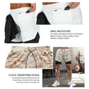 Camo 2-in-1 Quick-Dry Running Shorts for Gym Fitness