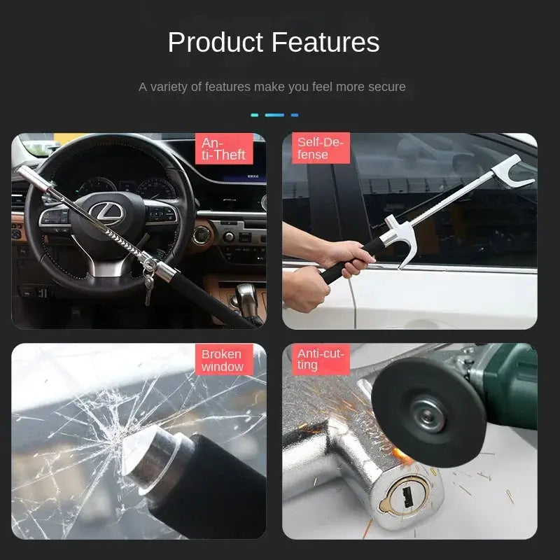 Car Steering Wheel Lock Anti Theft Device Universal Fit - OurLum.com