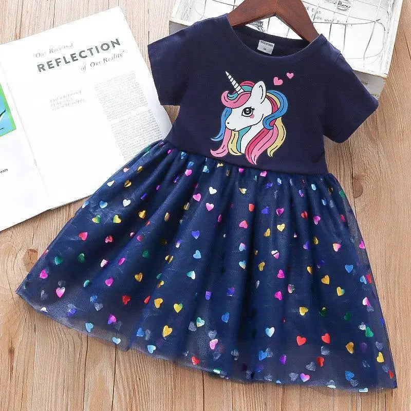 Unicorn Princess Dress For Girls 2-6 Magical Party Outfit