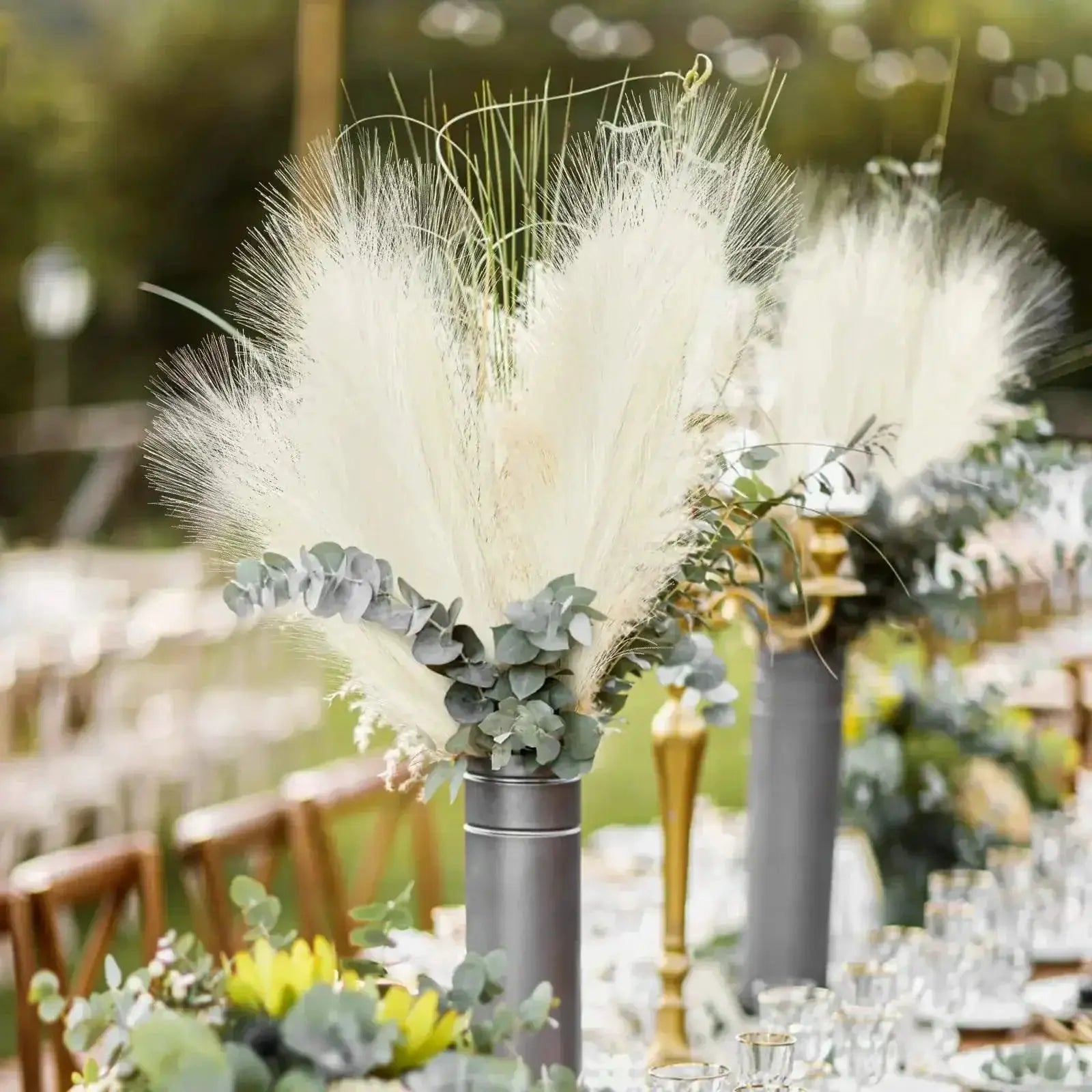 Lifelike Boho Pampas Grass Bouquet For Weddings Home Decor