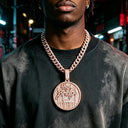 Iced Out Bridge Round Pendant
