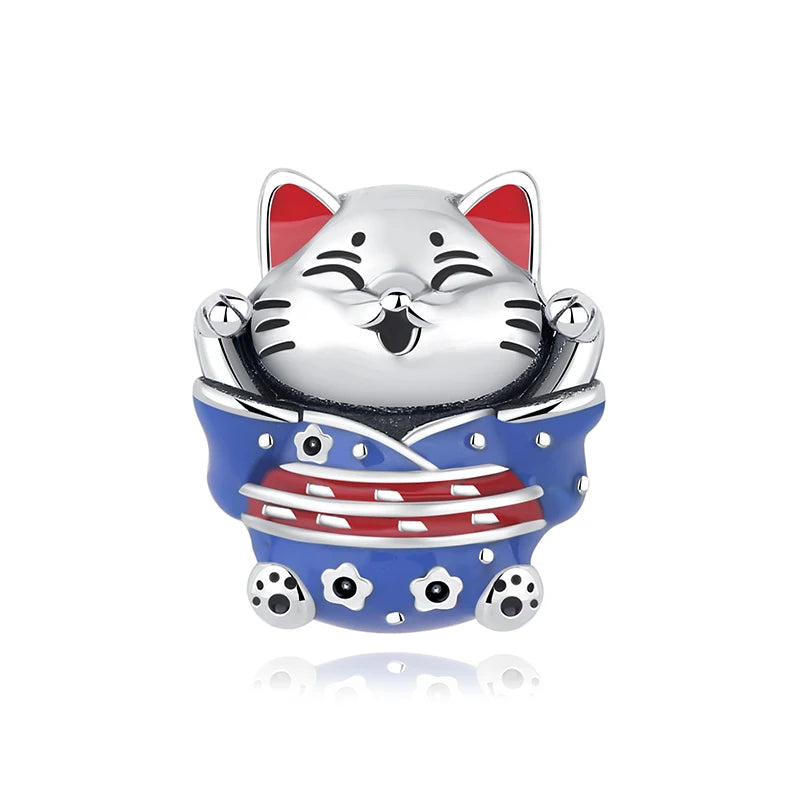 Sterling Silver Charm Maneki Neko