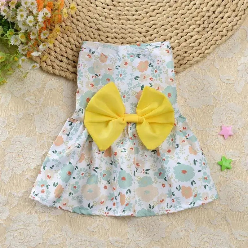 Princess Floral Dog Dress for Female Pets in Various Sizes
