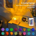 Water Ripple Projector Night Light Colorful Crystal Lamp