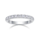Moissanite Ring in Sterling Silver Single NMELF