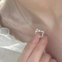 Hello Kitty Zircon Pendant Sparkling Elegance Jewelry