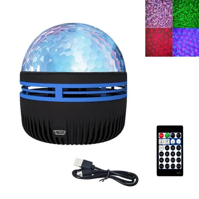 Galaxy Projector Night Light Water Pattern Starry Sky Lamp