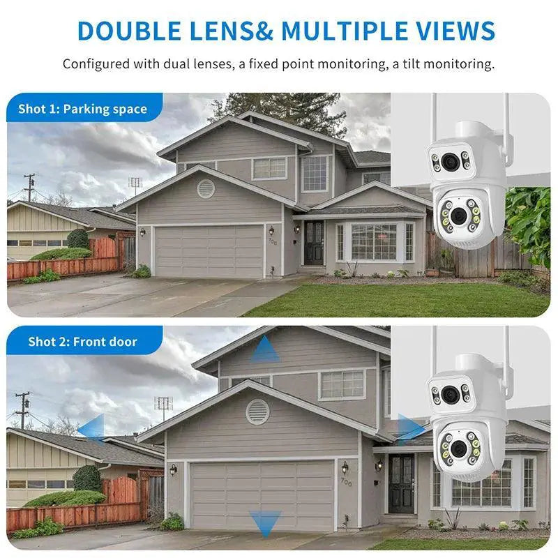 4K Dual Lens PTZ WiFi Outdoor Security Camera Night Vision
