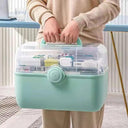 Family Medicine Organizer Box for First Aid Kit Storage
