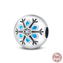Sterling Silver Winter Snowflake Four Leaf
