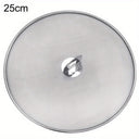 Kitchen Oil Proofing Lid Filter Foldable Handle Frying Pan Cover