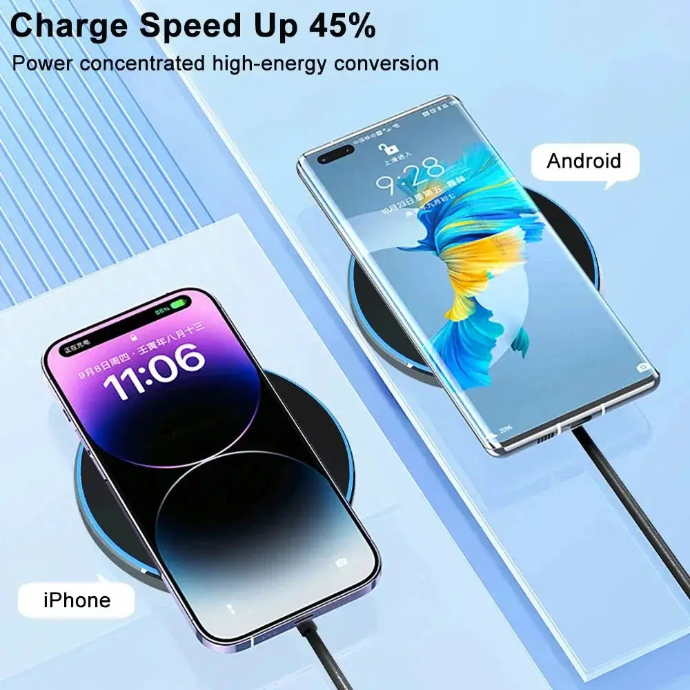 15W Wireless Charger Pad For iPhone 16 15 14 13 12