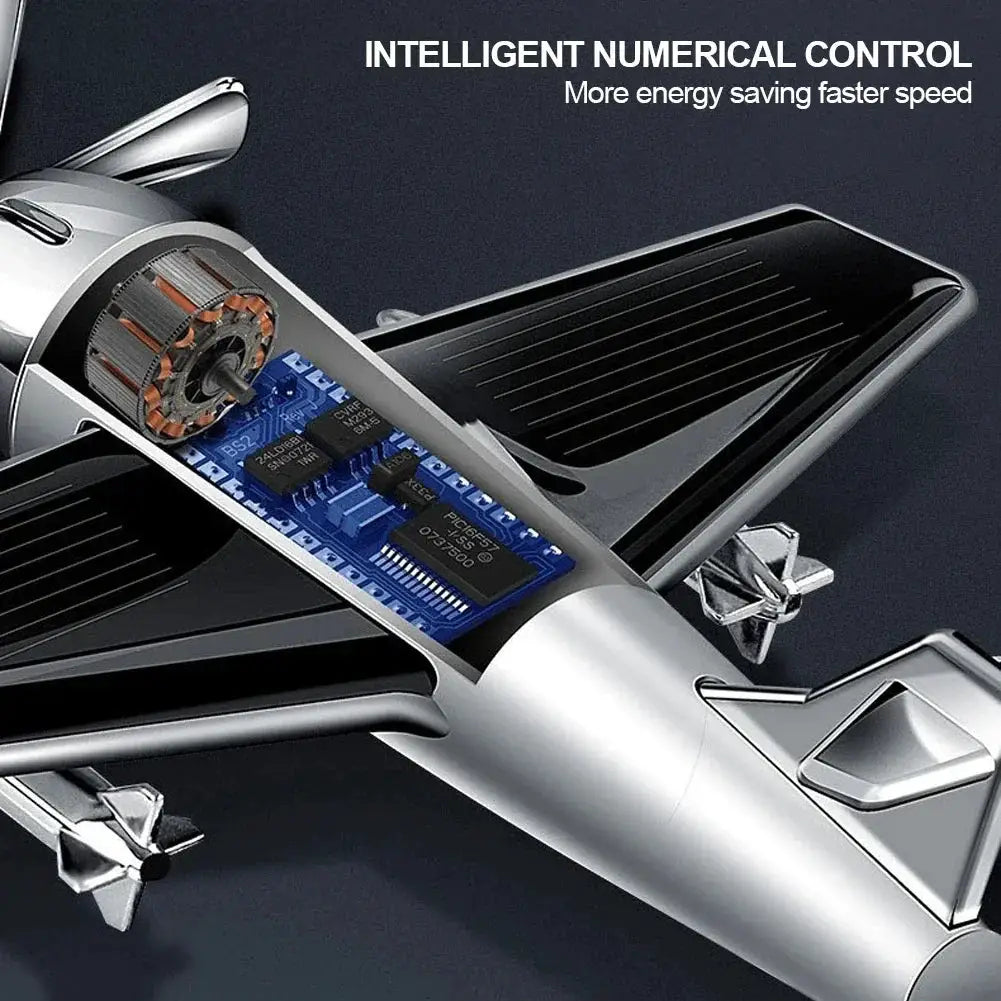 Solar Powered Airplane Car Essential Oil Diffuser Decor