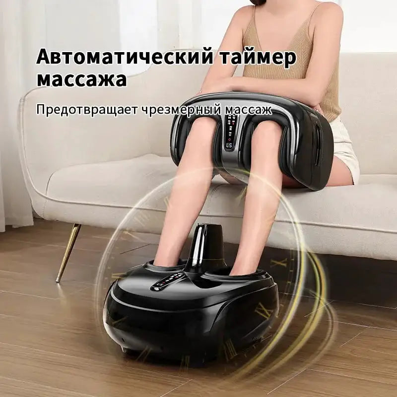Jinkairui Fully Automatic Foot Massage Machine Detachable Split Massage Heating Kneading Leg Massager Home Relaxation