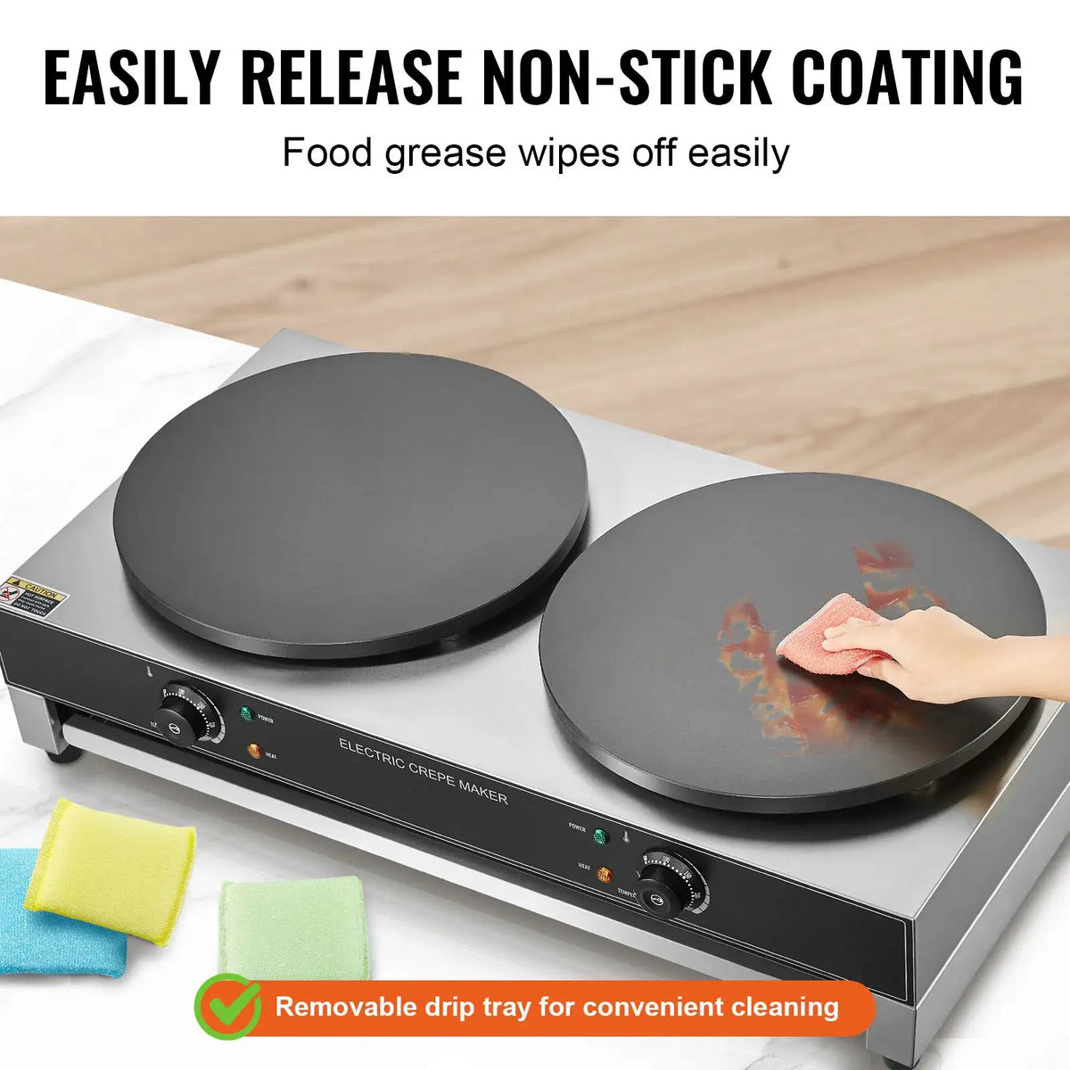 SucceBuy Electric Crepe Maker Double Head Commercial Crepe — product view 6