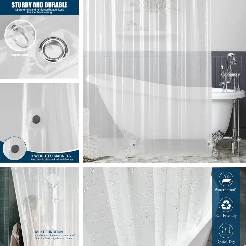 Luxurious Colorful PEVA Shower Curtain Waterproof Design