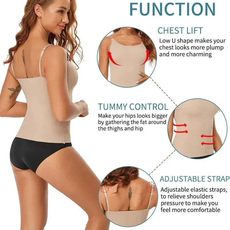 Seamless Tummy Control Camisole Lightweight Body Shaper