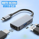 Multi Port USB C Hub - 4K HDMI Fast Charge