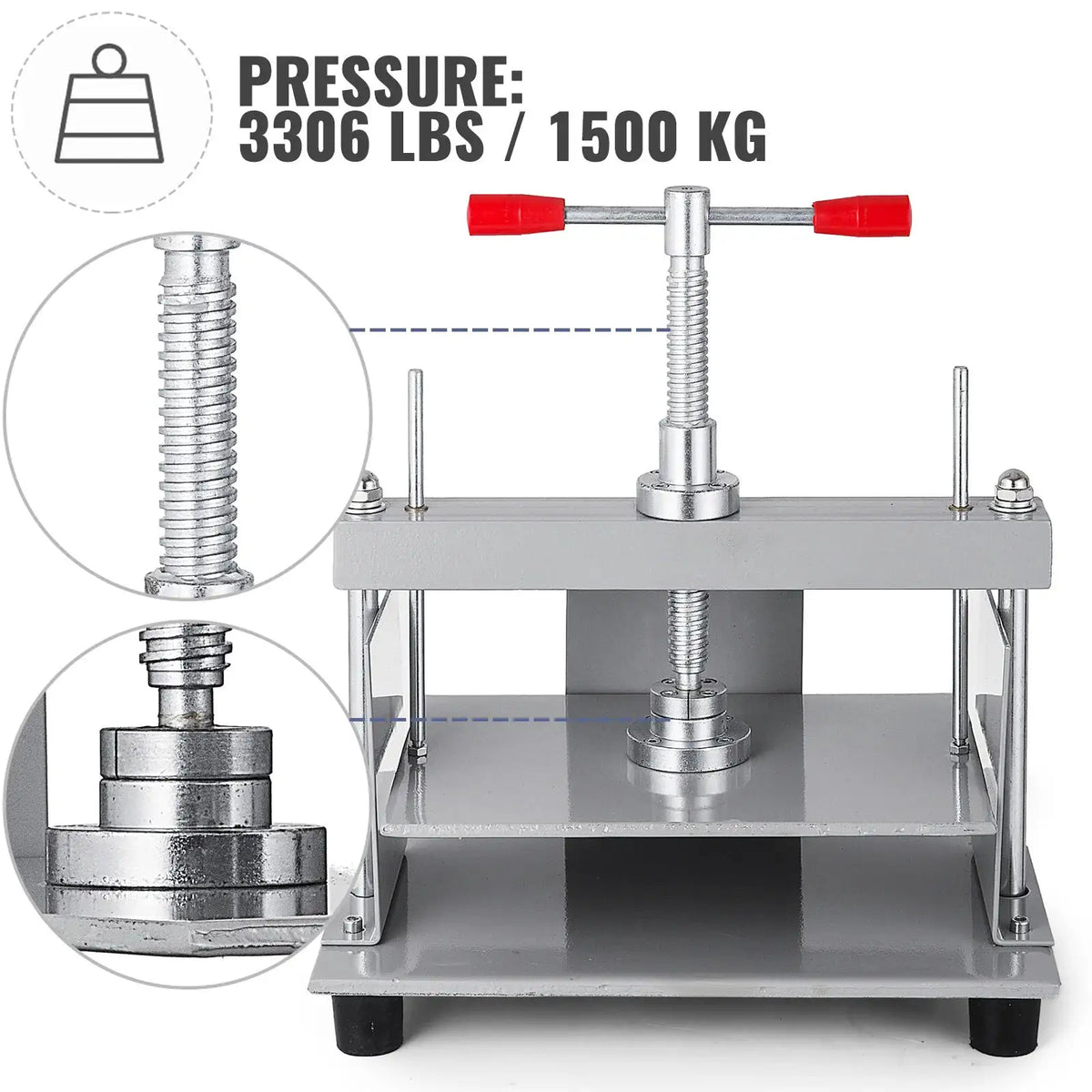 SucceBuy Manual Paper Press Machine 12x8.6 in for A4 Paper 10cm Thickness Steel Frame Paper Press Machine Papermaking Book Press