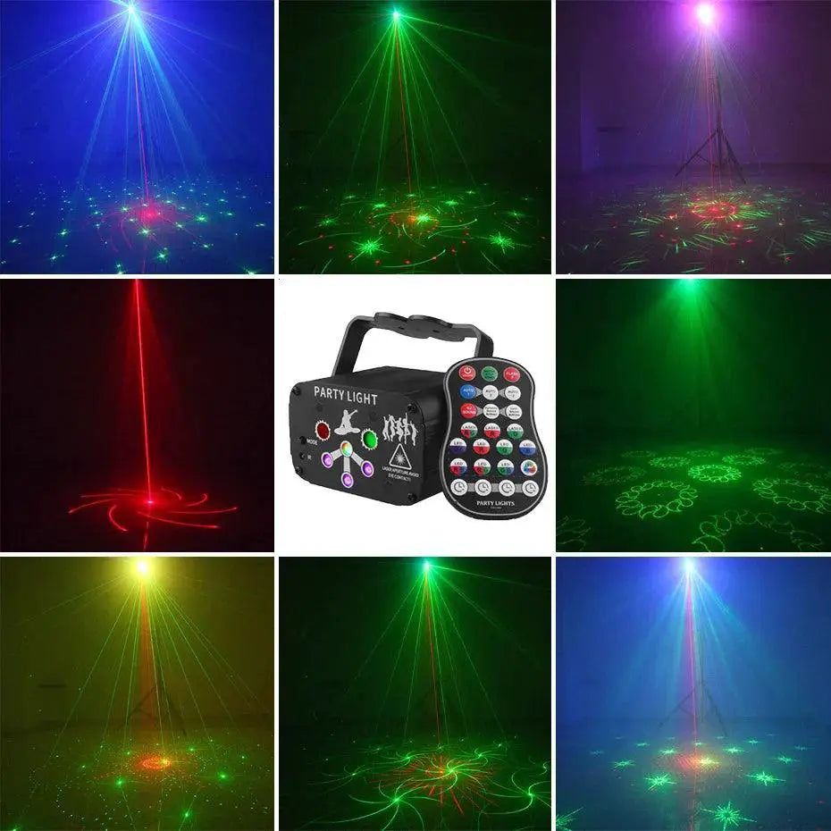 Alien RGB Laser Light Projector Portable Party Lamp Remote