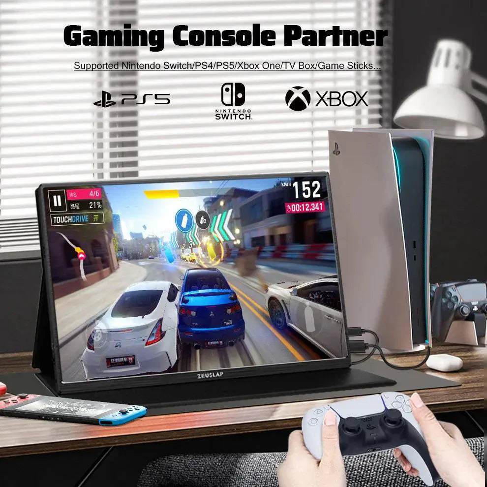 ZEUSLAP Portable Monitor 2.5K for Gaming and Travel