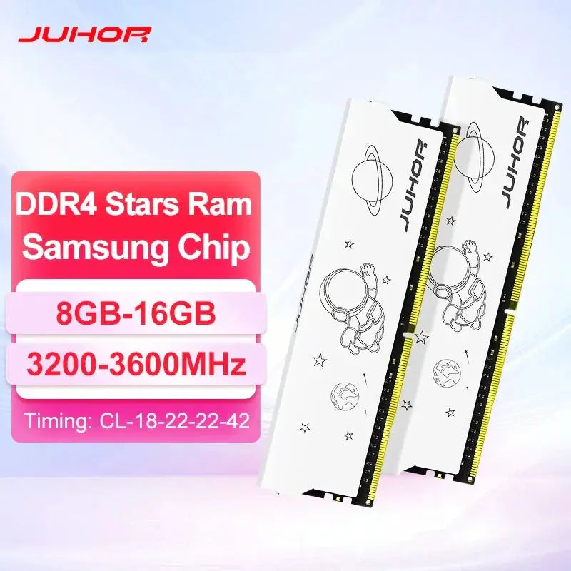 JUHOR DDR4 Desktop RAM 8GB 16GB 3200MHz 3600MHz Memory