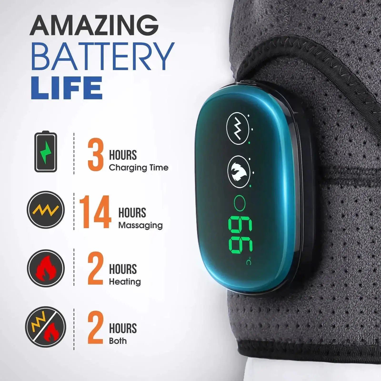 Electric Heating Shoulder Massager With Vibration Belt