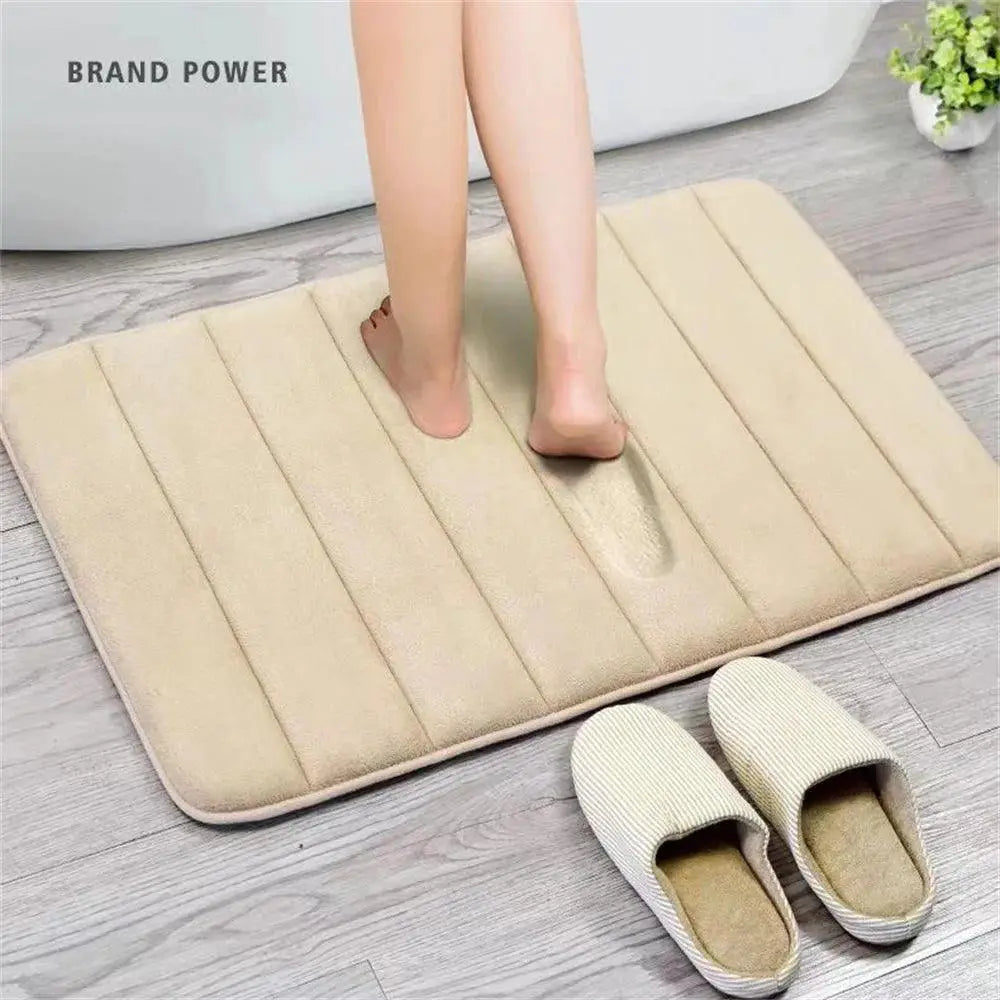 Memory Foam Cobblestone Pattern Bath Mat For Comfort