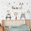 Removable Nordic Animal Decals for Kids