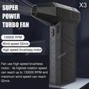 Rechargeable Blower Turbo Fan X3 130000 RPM 52 Mps Blower
