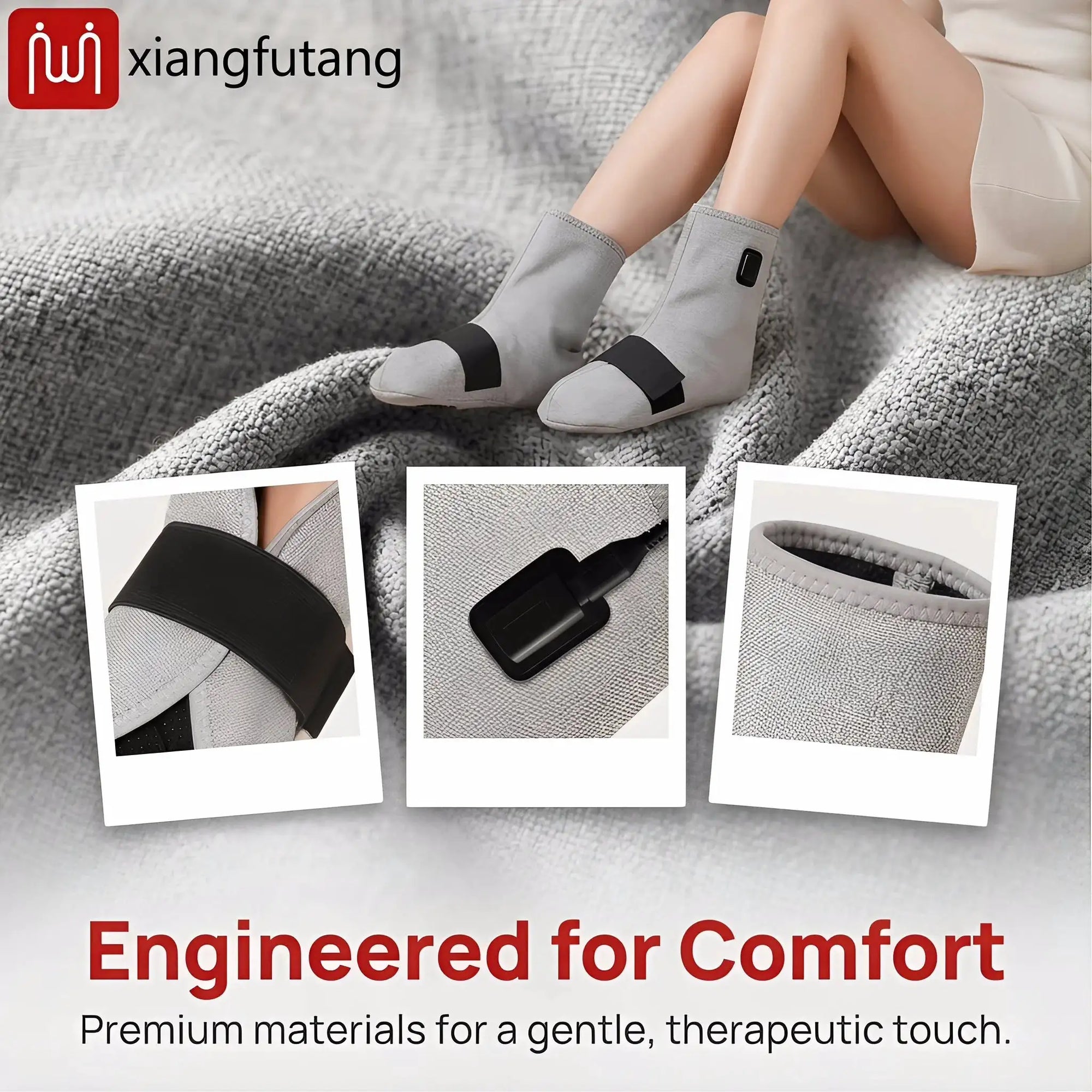 Red Light Heated Pad Foot Heating Wrap Massager 3-Mode Foot Hot Compress Muscle Relaxation Joint Comfort Fatigue Relief