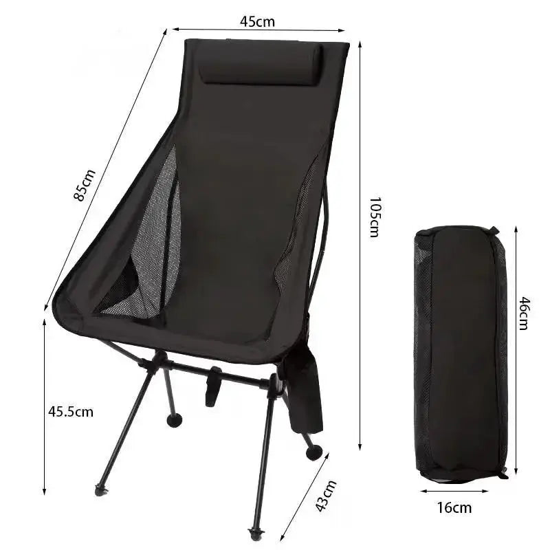 Camping High Back Moon Chair Ultralight Aluminum Alloy