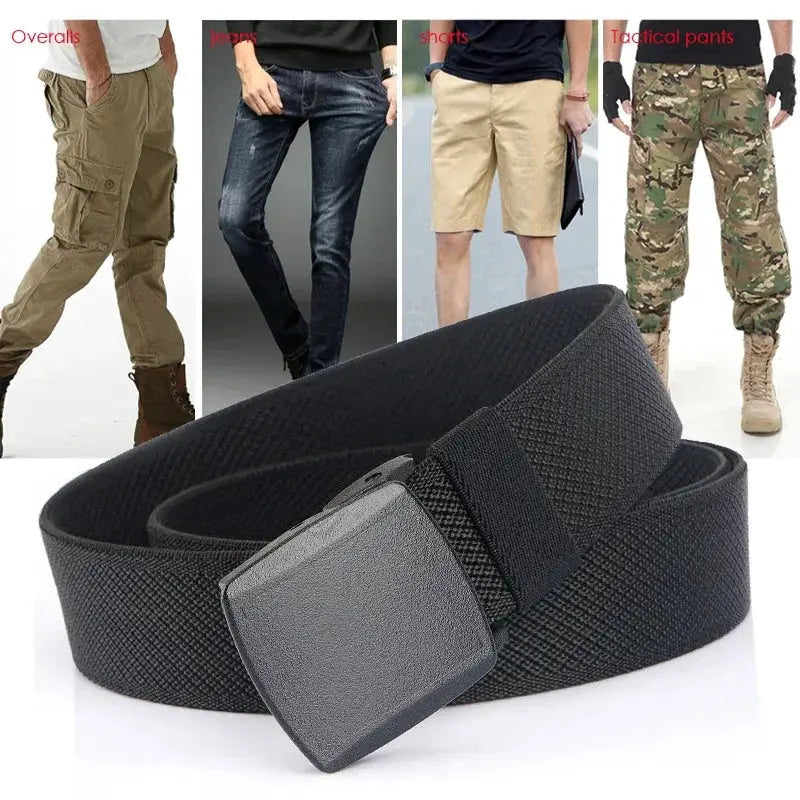 VATLTY Metal Free Mens Elastic Belt Quick Release Buckle