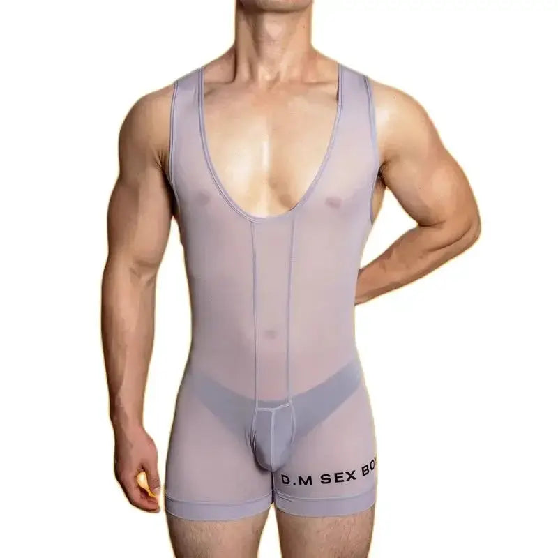 Men Breathable Ice Vest Bodysuit Compression Shapewear
