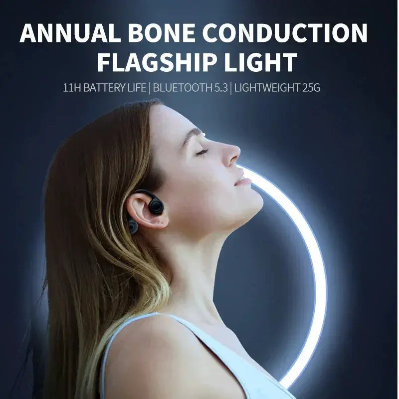 Real Bone Conduction Wireless Sport Headphones Earphones