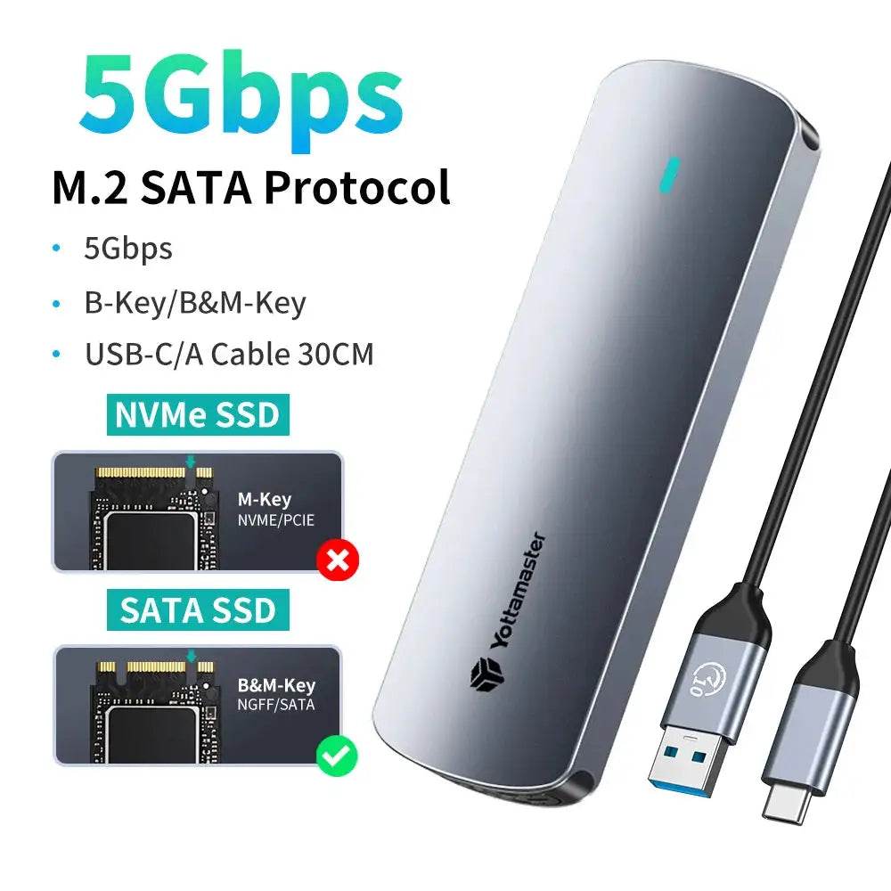 Yottamaster Enclosure - Dual Protocol USB C - NVMe NGFF-USB C 2 product image