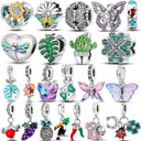 Silver Plated Butterfly Ladybug Cactus