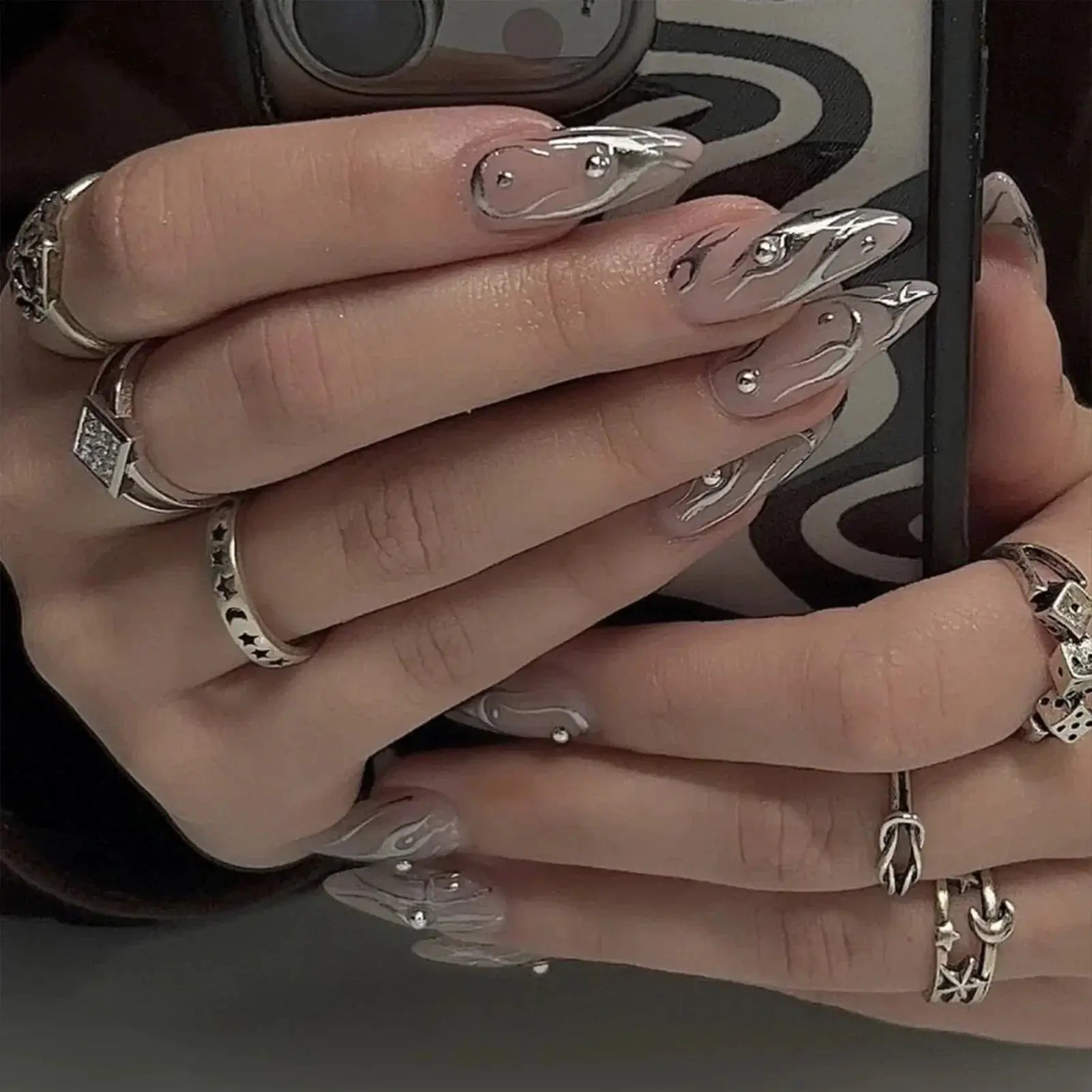 Ballet Fake Nails Removable Full Cover Coffin Tips