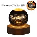 3D USB Moon Lamp: Galaxy Crystal Ball Night Light Decor