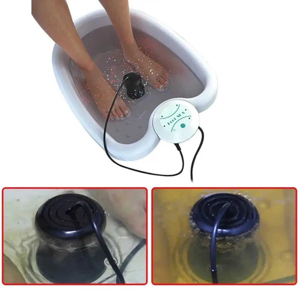 Detoxifying Ion Foot Bath Machine Electric Foot Massage Vibration Deep Cleansing Relax Plantar Muscles Boost Vitality Family Spa