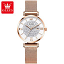 OLEVS Women Mesh Link Stainless Watch