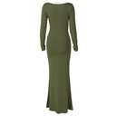 Event-Ready Draped Maxi Dress for Women