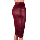 Elegant Faux Leather Pencil Skirt Versatile Chic Essential