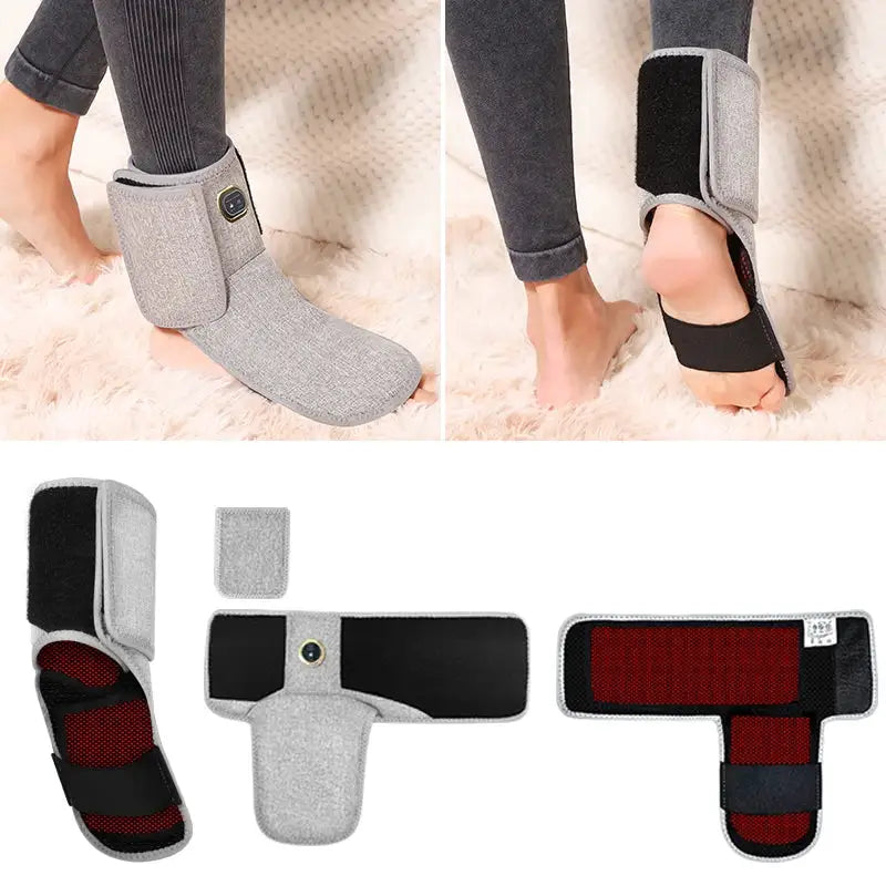 Red Light Ankle and Dorsum Heating Sleeve with Vibration Massage Function Relieves Foot Joint Pain and Fatigue Massage
